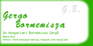 gergo bornemisza business card